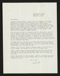 Letter from Hubert Creekmore to Mittie Horton Creekmore, "Writers Newsletter" (01 October 1958) by Hubert Creekmore and Mittie Horton Creekmore