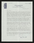 Letter from Hubert Creekmore to Mittie Horton Creekmore (22 January 1960) by Hubert Creekmore and Mittie Horton Creekmore