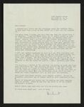 Letter from Hubert Creekmore to Mittie Horton Creekmore (12 February 1961)