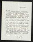 Letter from Hubert Creekmore to Mittie Horton Creekmore (19 November 1962)