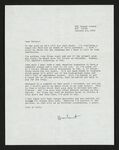 Letter from Hubert Creekmore to Mittie Horton Creekmore (15 January 1965) by Hubert Creekmore and Mittie Horton Creekmore