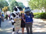 Miss Catfish with Captain Catfish and the Chick-fil-a Cow, image 001 by Edward Movitz