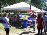 Tent with Campaign Signs by Edward Movitz