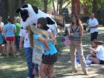 People with Chick-fil-a Cow by Edward Movitz