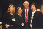 Chancellor Robert Khayat with three unidentified people during the 2008 Presidential Debate at the University of Mississippi by Author Unknown