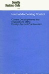 Internal accounting control: Current developments and implications of the Foreign Corrupt Practices Act