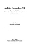 Auditing Symposium XII: Proceedings of the 1994 Deloitte & Touche/University of Kansas Symposium on Auditing Problems