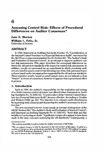 Assessing control risk: Effects of procedural differences on auditor consensus by Jane E. Morton and William L. Felix