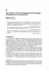 Auditor's role: The philosophy and psychology of independence and objectivity by James C. Gaa