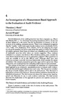 Investigation of a measurement based approach to the evaluation of audit evidence by Theodore J. Mock and Arnold Wright