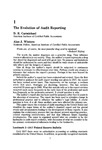 Evolution of Audit reporting by Douglas R. Carmichael and Alan J. Winters