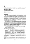 Multi-Attribute model for audit evaluation by Theodore J. Mock and Michael G. Samet
