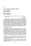 Let's change GAAS!!! ???*&#@ by Robert Mednick and Alan J. Winters
