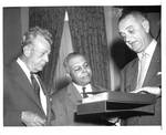 President Lyndon Baines Johnson presenting bound book to Mr. Dozier. by Author Unknown