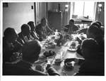 Unidentified men dining. by Jim Whitmore and Life