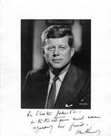 Signed portrait of President John F. Kennedy. by Fabian Bachrach (1917-2010)
