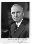 Signed portrait of President Harry Truman. by Harris & Ewing