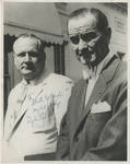 President Lyndon Baines Johnson and unidentified man. by Author Unknown