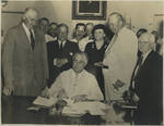 President Franklin D. Roosevelt signing Social Security Bill. by Author Unknown