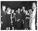 Felton M. Johnston and family with Lyndon B. Johnson at event. by Author Unknown