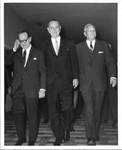 Felton M. Johnston, Lyndon Baines Johnson and unidentified man. by Naltchayan