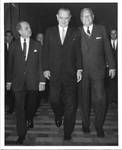 Felton M. Johnston, Lyndon Baines Johnson and unidentified man. by Naltchayan