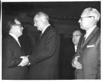 Felton M. Johnston with Lyndon Baines Johnson. by Author Unknown