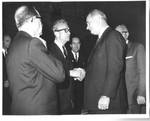 Lyndon Baines Johnson shaking hands with Joseph Duke. by Author Unknown