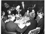 Lyndon Baines Johnson with Felton and Wanda Johnson at dinner. by Author Unknown