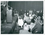 Felton M. Johnston speaking at a function. by Author Unknown