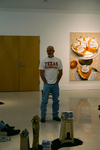 Jimmy Tillotson at Art Talk, standing by Jimmy Tillotson and Photographer Unknown