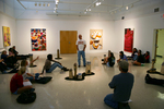 Jimmy Tillotson at Art Talk, student questions by Jimmy Tillotson and Photographer Unknown