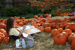 Watercolor class painting St. Peters pumpkins by Thomas Groskopf