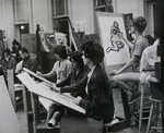 Drawing students by Photographer Unknown