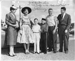 Johnny with Carroll Gartin's wife, Mildred Meador, Bill, C. W. Kelly and Carroll Gartin by Author Unknown