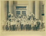 Group photograph on George Peabody Building front steps by Author Unknown