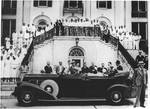 President Franklin D. Roosevelt in car while visiting a hospital in Biloxi, MS. by Author Unknown