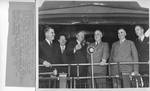 Gov. Richard Leche of Louisiana, Sen. Pat Harrison, President Roosevelt, Gov. Hugh White and Elliott Roosevelt. by Acme Newspictures (New York, N.Y.)