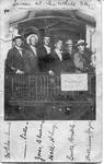 McGhee, unidentified man, Jones, Hall, Scott and Williams on train. by Author Unknown
