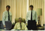 Armis Hawkins with unidentified staff members, image 001
