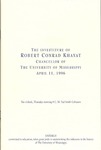 Program from investiture of Robert Conrad Khayat, Chancellor of the University of Mississippi by University of Mississippi. Chancellor
