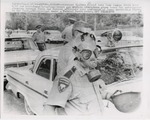 Mississippi Highway Patrol cars line Campus Drive by Edward Movitz