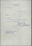 John R. Steelman to Senator James O. Eastland, 26 November 1952 by John Roy Steelman