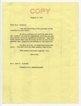 Senator James O. Eastland to Jackie Kennedy, 31 August 1965 by James O. Eastland
