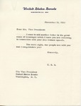 Senator James O. Eastland to Vice President Spiro T. Agnew, 14 November 1969 by James O. Eastland