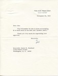 Vice President Spiro T. Agnew to Senator James O. Eastland, 26 November 1969