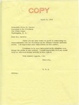 Senator James O. Eastland to Bryce N. Harlow, 15 April 1969