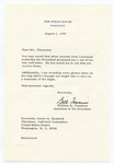 William E. Timmons to Senator James O. Eastland, 1 August 1972 by William Mac Mac Rouse