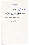 Tom C. Korologos to Senator James O. Eastland, 1 November 1973 by Tom Chris Korologos