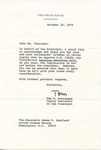 Tom C. Korologos to Senator James O. Eastland, 18 October 1974